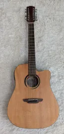 Luna Guitars Luna Wabi Sabi Dreadnought Solid Top 12 String Acoustic Electric Guitar -B stock