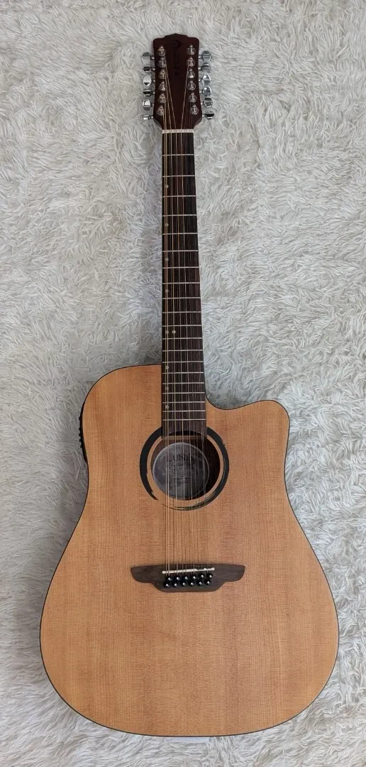Luna Guitars Luna Wabi Sabi Dreadnought Solid Top 12 String Acoustic Electric Guitar -B stock
