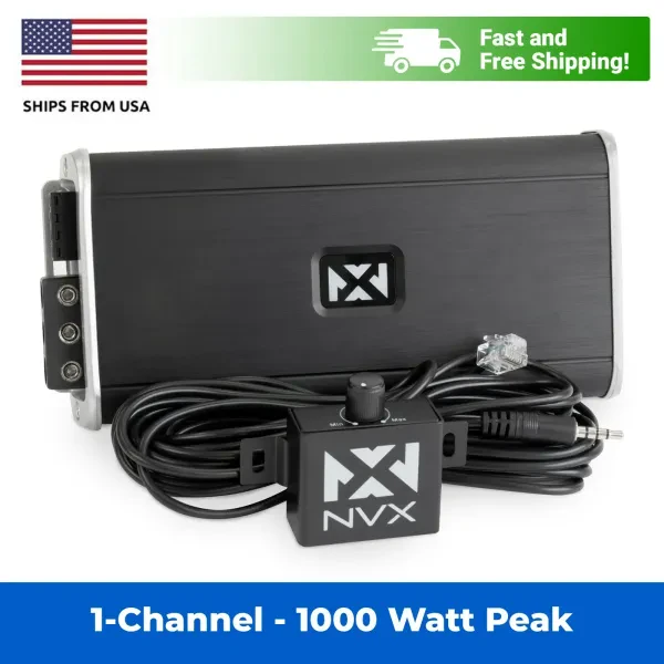 NVX VADM1 500W RMS Class D 4 Ohm Marine Car Audio Monoblock Amplifier