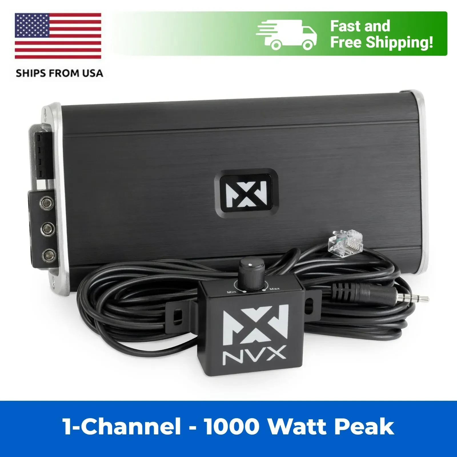 Усилитель мощности для автомобиля NVX VADM1 моноблок 500W RMS Class D 4 Ohm Marine