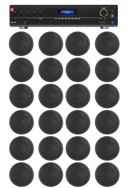 Потолочная акустика JBL CCL5T Black с усилителем (24 штуки)