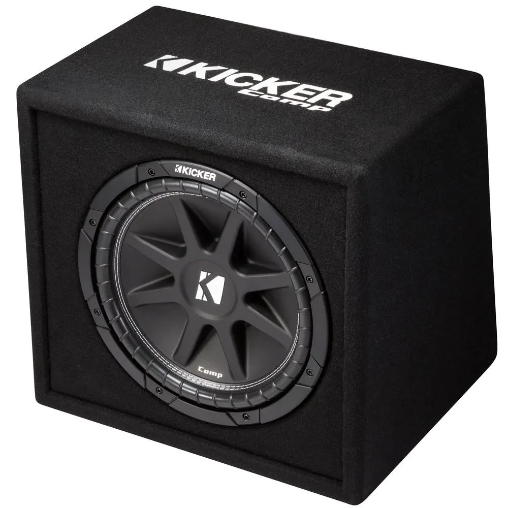 Kicker Comp VC12 300W Peak (150W RMS) Loaded Single 12" Vented Enclosure