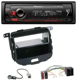 Pioneer MP3 USB DAB Bluetooth Autoradio für Hyundai i10 2008-2013 Rubber Touch
