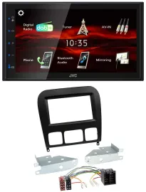 JVC USB Bluetooth MP3 DAB 2DIN Autoradio für Mercedes S-Klasse 1998-2005 schwarz