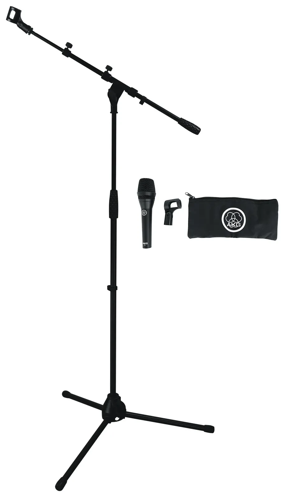 AKG P5I Handheld Dynamic Metal Vocal Microphone+Tripod Mic Stand w/Boom