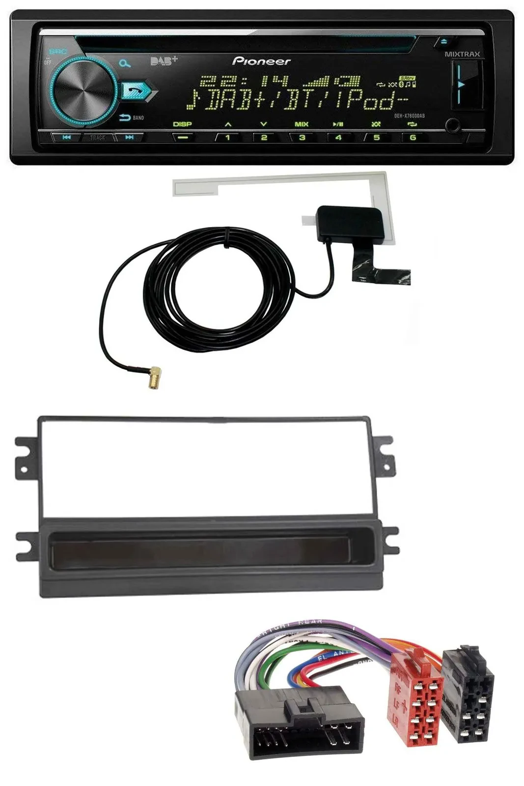 Автомагнитола Pioneer CD/USB/DAB, MP3, AUX для Kia Clarus, Carens FL, Carnival, Sportage