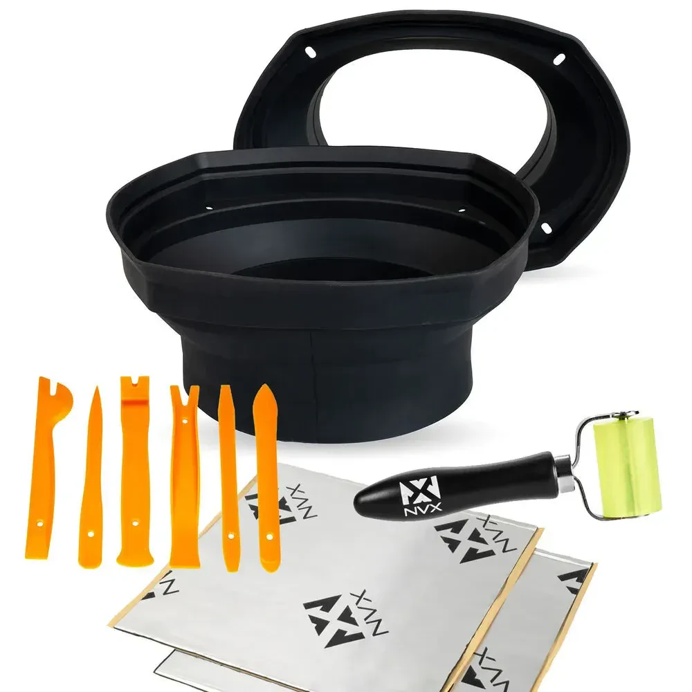 Автомобильный динамик NVX XBAF68 6" x 8" (набор) с материалом шумопоглощения и набором для снятия панелей (6 предметов)