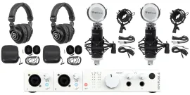 Arturia Minifuse 4 White 4x4 USB MIDI Audio Interface+(2) Mics+(2) Headphones