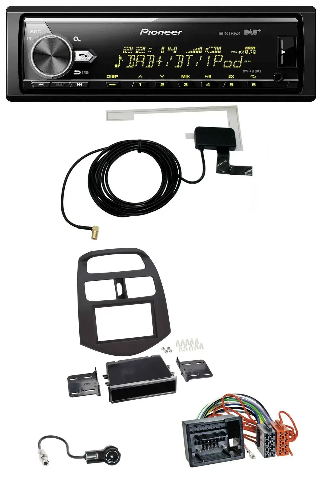 Автомагнитола Pioneer Bluetooth DAB USB MP3 для Chevrolet Spark (с 2013)