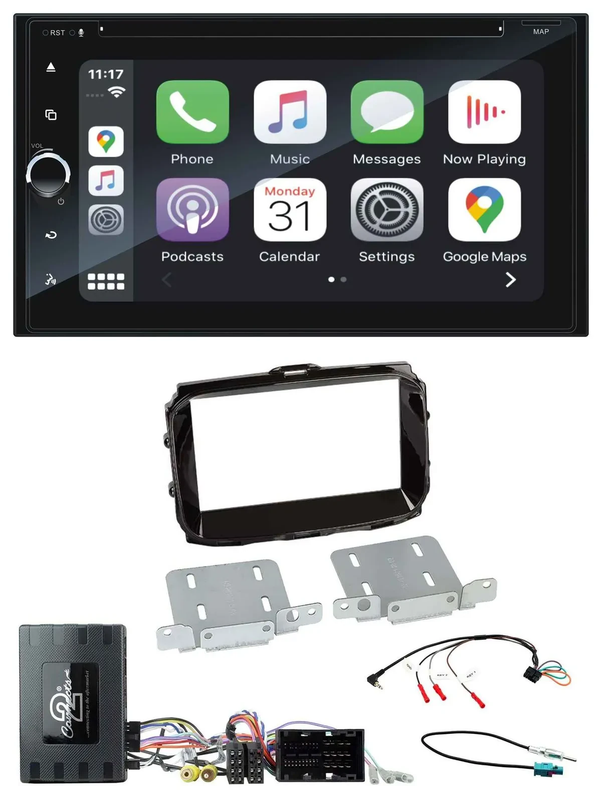 Blaupunkt 2DIN Bluetooth DAB USB DVD Lenkrad Autoradio für Alfa Giulietta 14-21