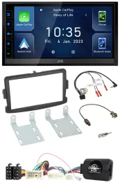 JVC DAB Bluetooth Lenkrad USB 2DIN Autoradio für Dacia ab 2012 schwarz