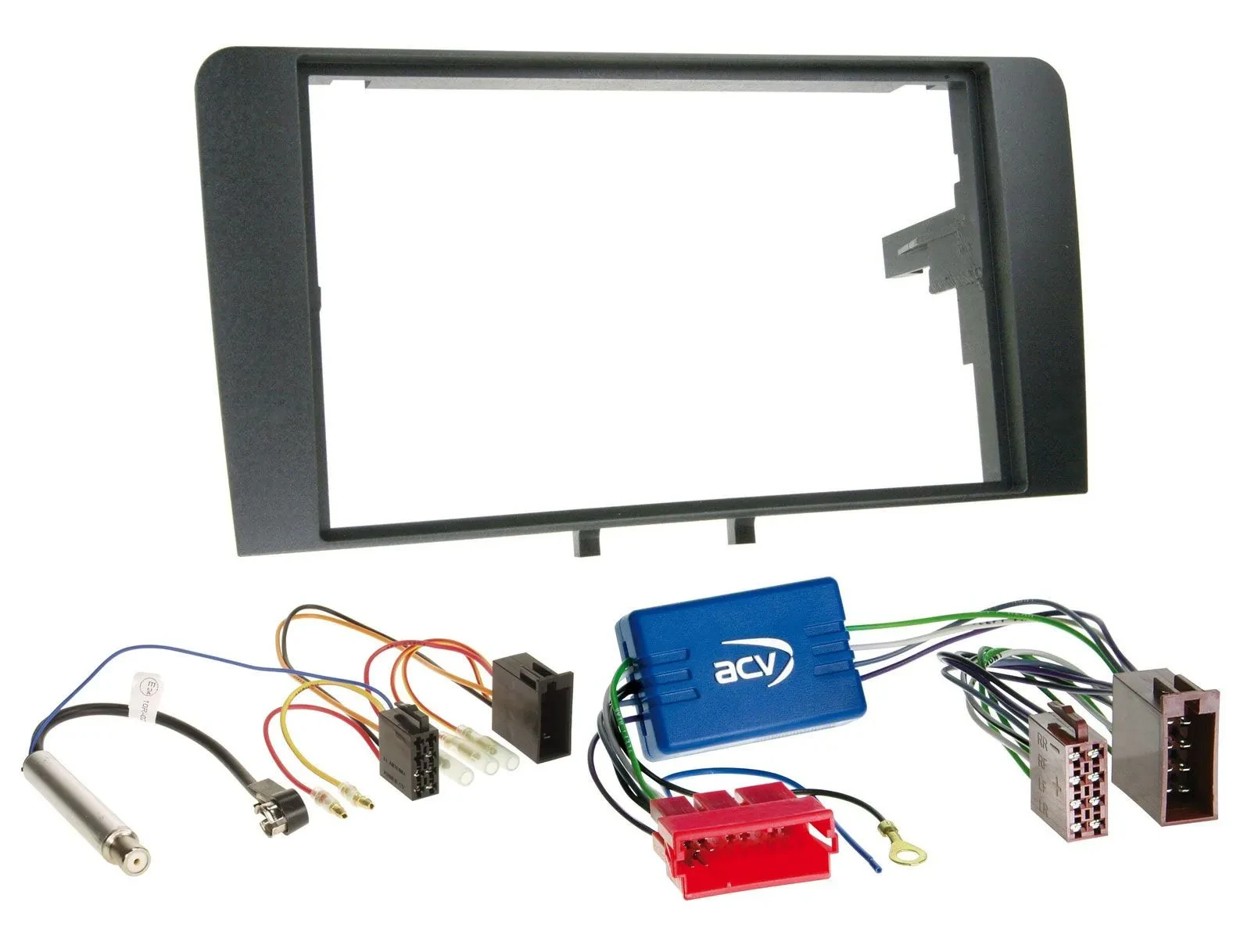 Einbauset Doppel DIN Autoradio für Audi A3 8P 03-06 Aktivsystem ISO