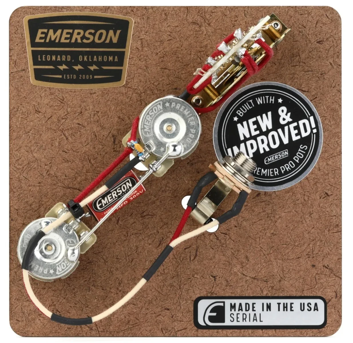 Переключатель для электрогитары Emerson T4-250K-PREMIER 4-позиционный, для Telecaster, 250k Pots (набор)