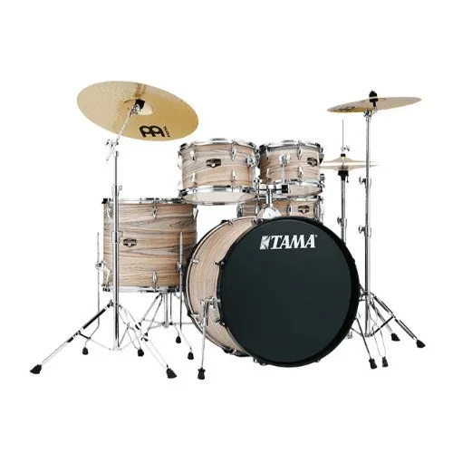 Tama Imperialstar 5-Piece Drum Kit with Meinl HCS Cymbals (Natural Zebrawood)