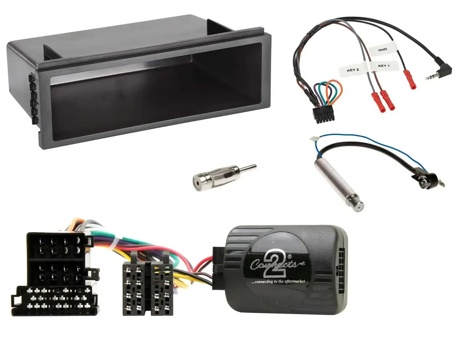 Einbauset Lenkradadapter DIN Autoradio für Seat Ibiza 2002-2008 Lenkradstg.