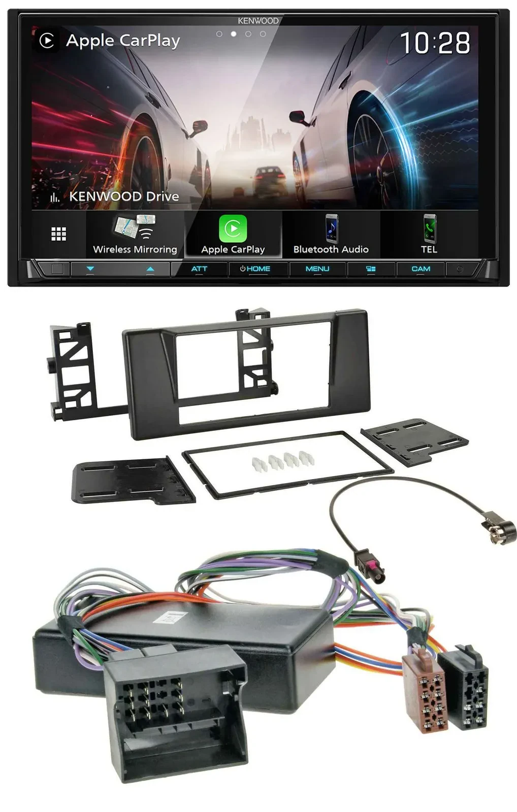 Kenwood MP3 2DIN USB DAB Bluetooth Autoradio für BMW 5er E39 X5 E53 Aktivsystem