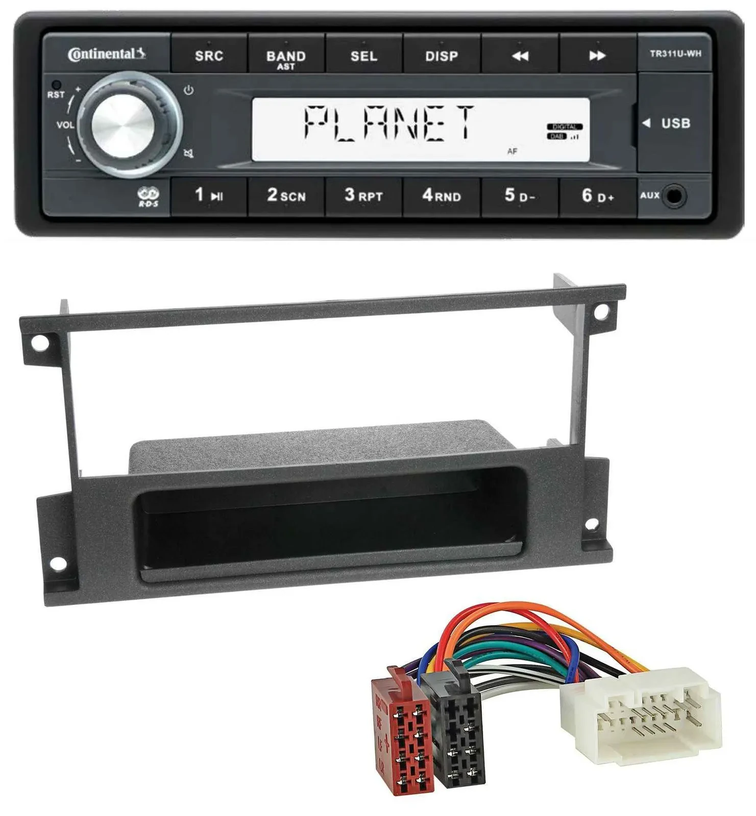 Continental USB MP3 AUX 1DIN Autoradio für Suzuki Liana, Ignis (2000-2003)