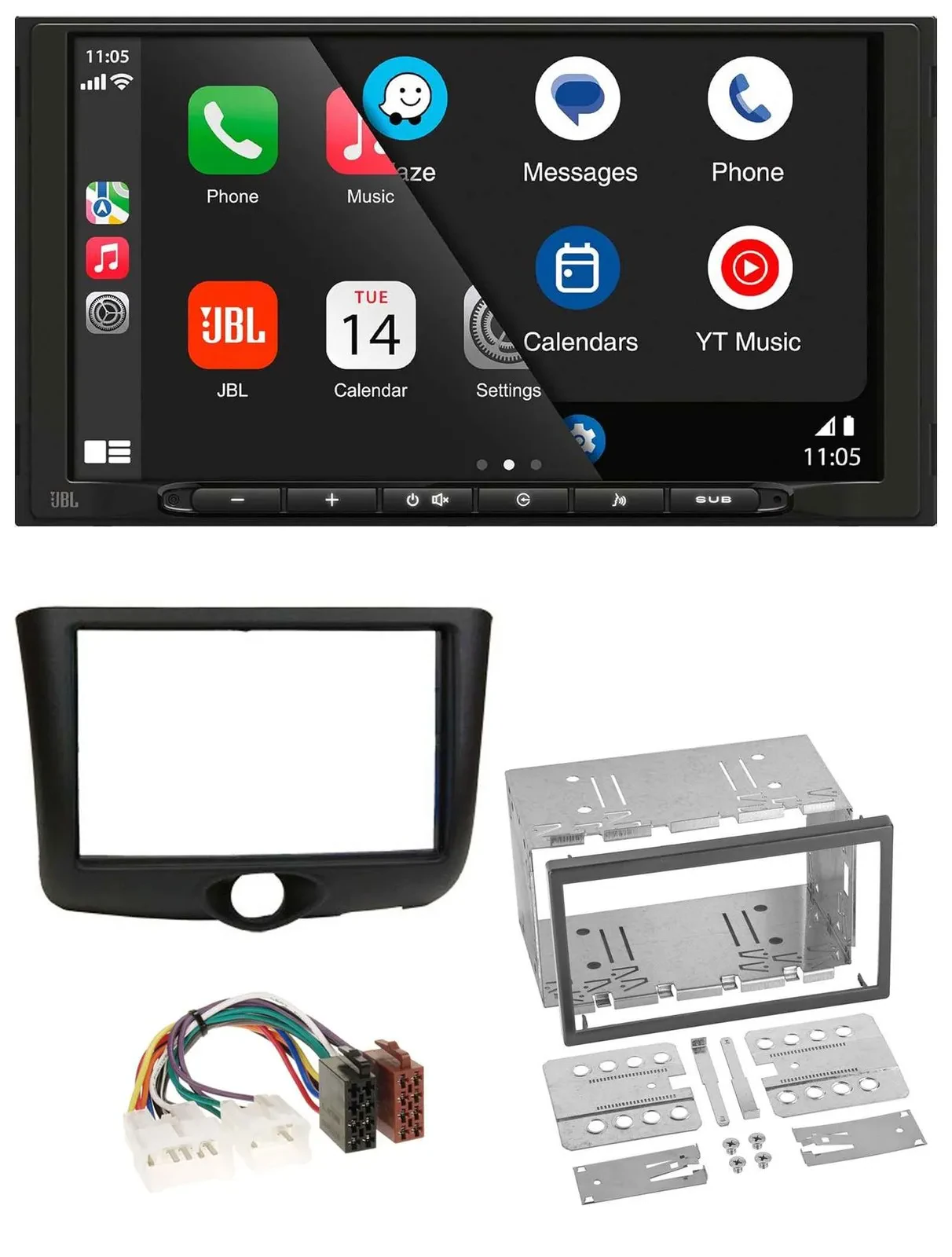 JBL USB 2DIN MP3 Bluetooth AUX Autoradio für Toyota Yaris (1999-2003)