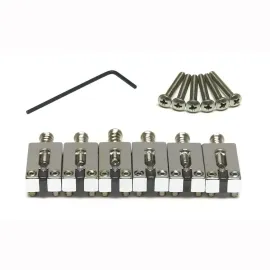 Седло бриджа для электрогитары Graph Tech PG-8000-F0 String Saver Strat And Tele Style Vintage Chrome (6 штук)