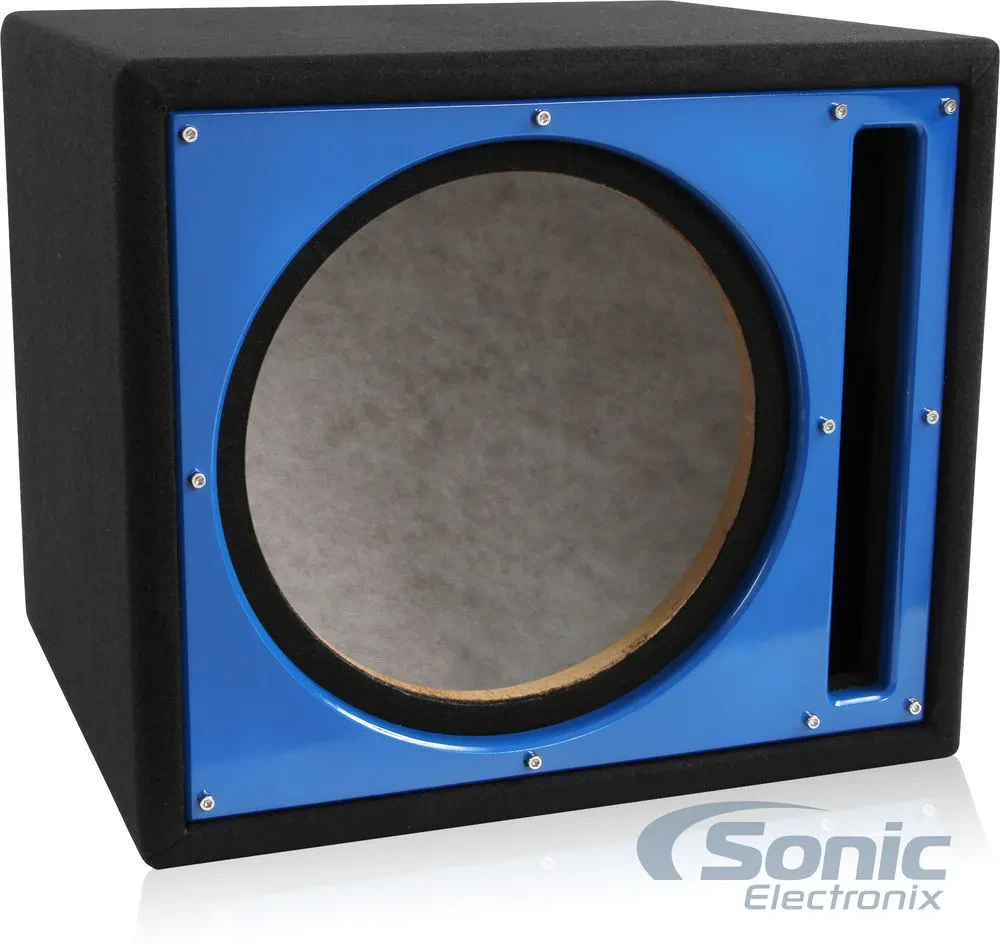 Belva BBX112BL 12" Ported Sub Box Enclosure w/Blue Baffle