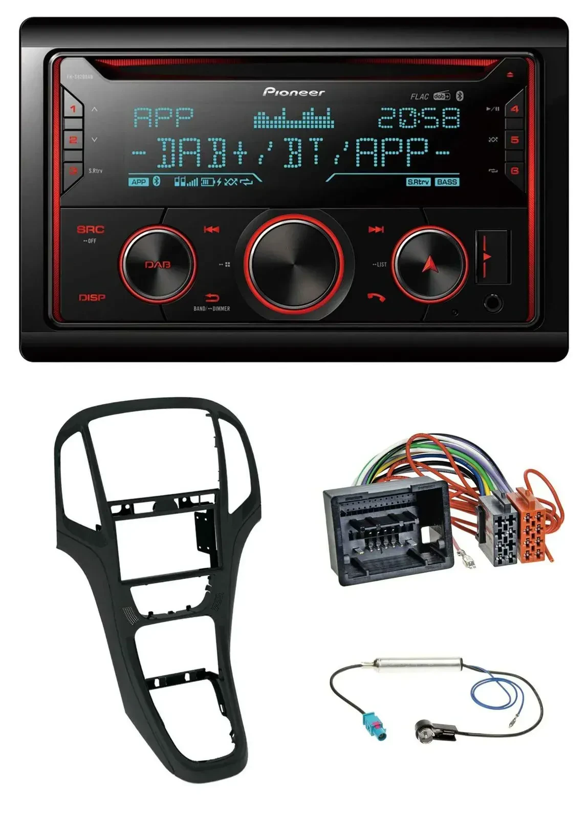 Автомагнитола для Opel Astra J Pioneer 2DIN DAB, Bluetooth, USB, CD, MP3