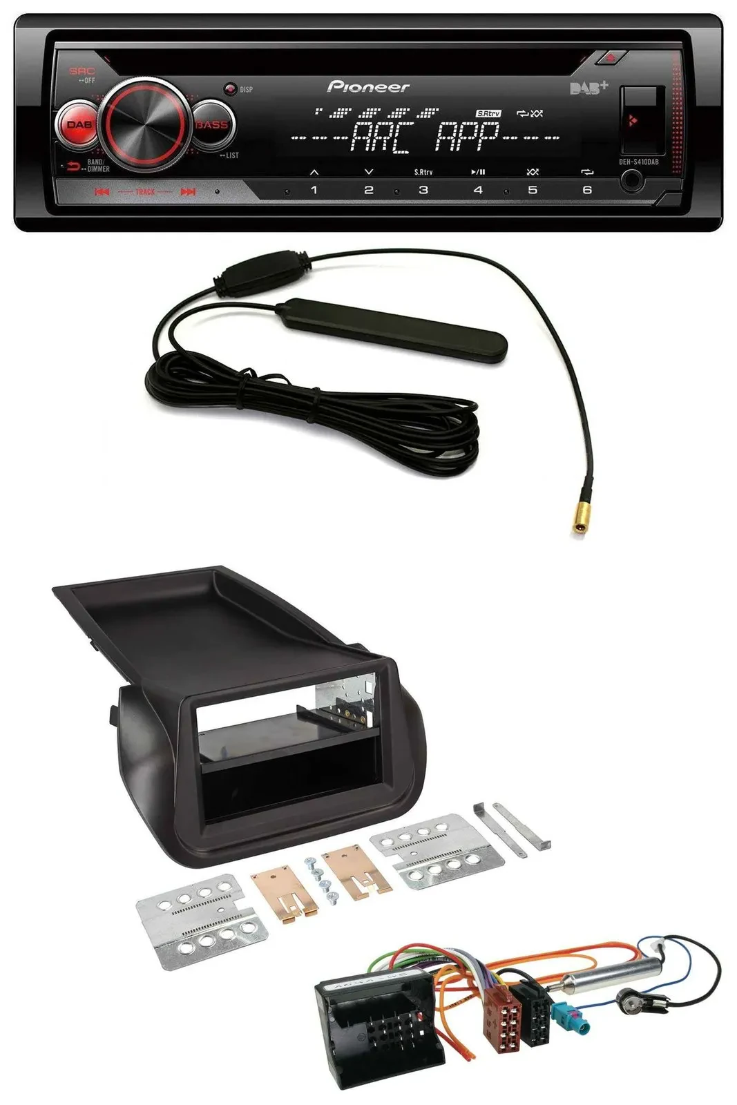 Pioneer CD USB AUX DAB MP3 Autoradio für Citroen Nemo Peugeot Bipper ab 2008