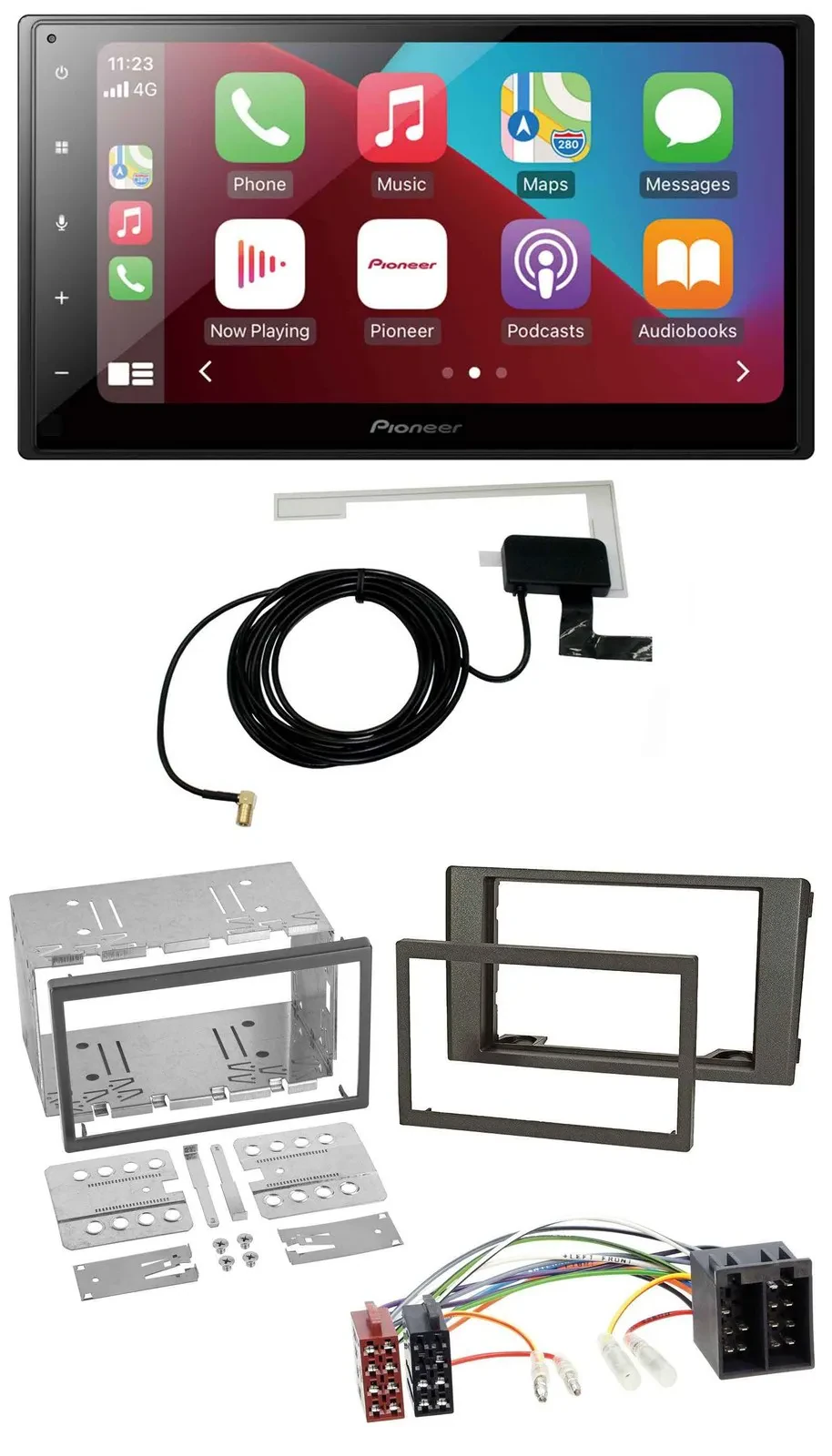 Автомагнитола для Iveco Daily (2006–2014) Pioneer 2DIN, USB, Bluetooth, DAB, MP3, темно-серый