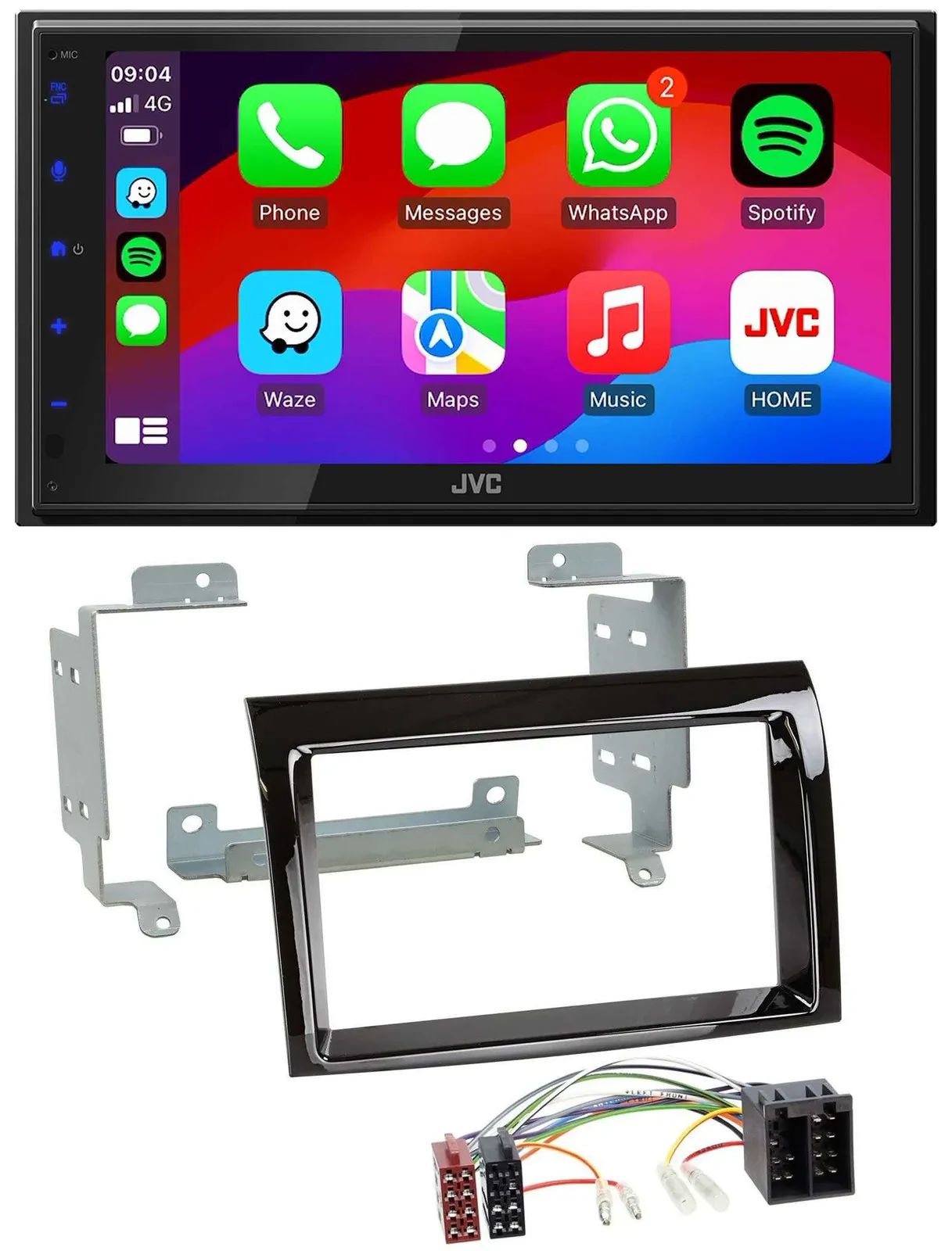 Автомагнитола для Peugeot Boxer, Citroen Jumper, Fiat D JVC 2 DIN, Bluetooth, USB, MP3, DAB