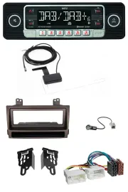 Dietz DAB Bluetooth USB MP3 Autoradio für Hyundai Sonata ab 09 dunkelbraun metal
