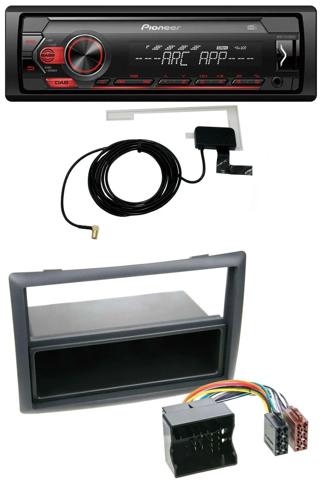 Pioneer 1DIN USB DAB MP3 AUX Autoradio für Renault Megane (2009-2010)