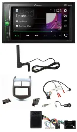 Pioneer MP3 DAB Lenkrad 2DIN Bluetooth Autoradio für Chevrolet Aveo ab 11 dunkel