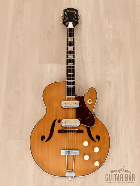 Электрогитара полуакустическая Harmony Meteor H71 SS Blonde w/case USA 1960