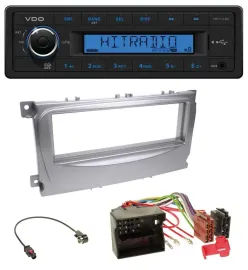 VDO AUX 1DIN MP3 USB Autoradio für Ford S-Max Mondeo 07-14 silber