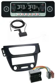 Dietz DAB Bluetooth USB MP3 Autoradio für Renault Megane 3 09-14 Quadlock schwar