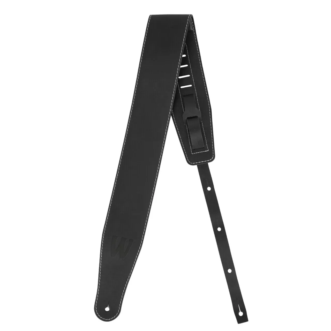 Ремень для гитары Warwick LSBWTBGLBKBB Teambuilt Leather Black