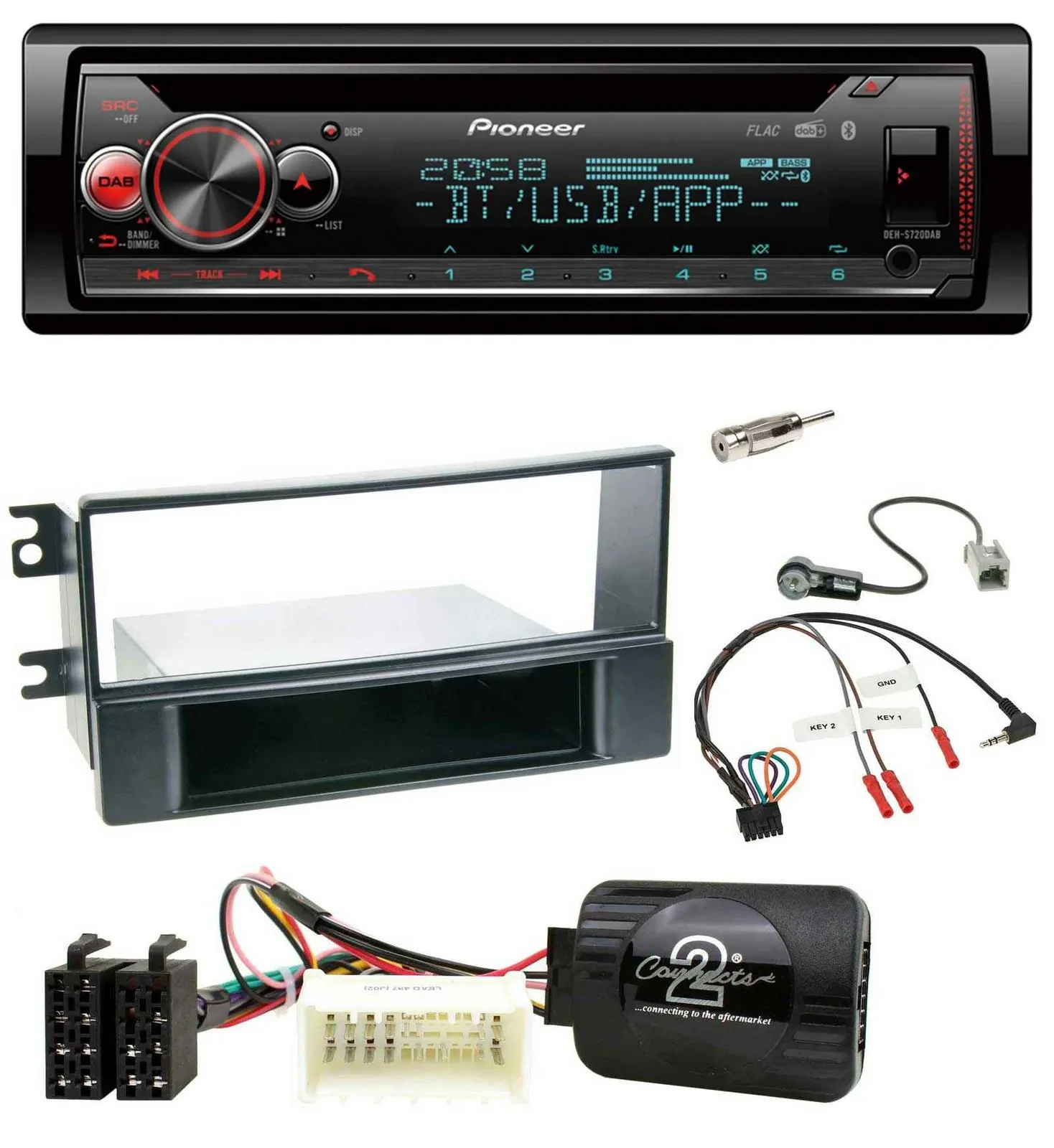 Автомагнитола Pioneer DAB CD Bluetooth USB для Kia Sportage II (2008–2010)