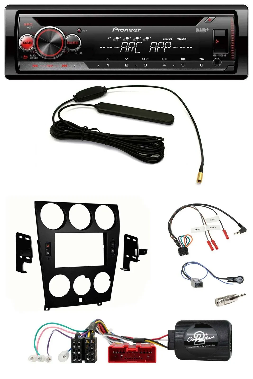 Pioneer CD USB Lenkrad DAB MP3 Autoradio für Mazda 6 (2006-2008)