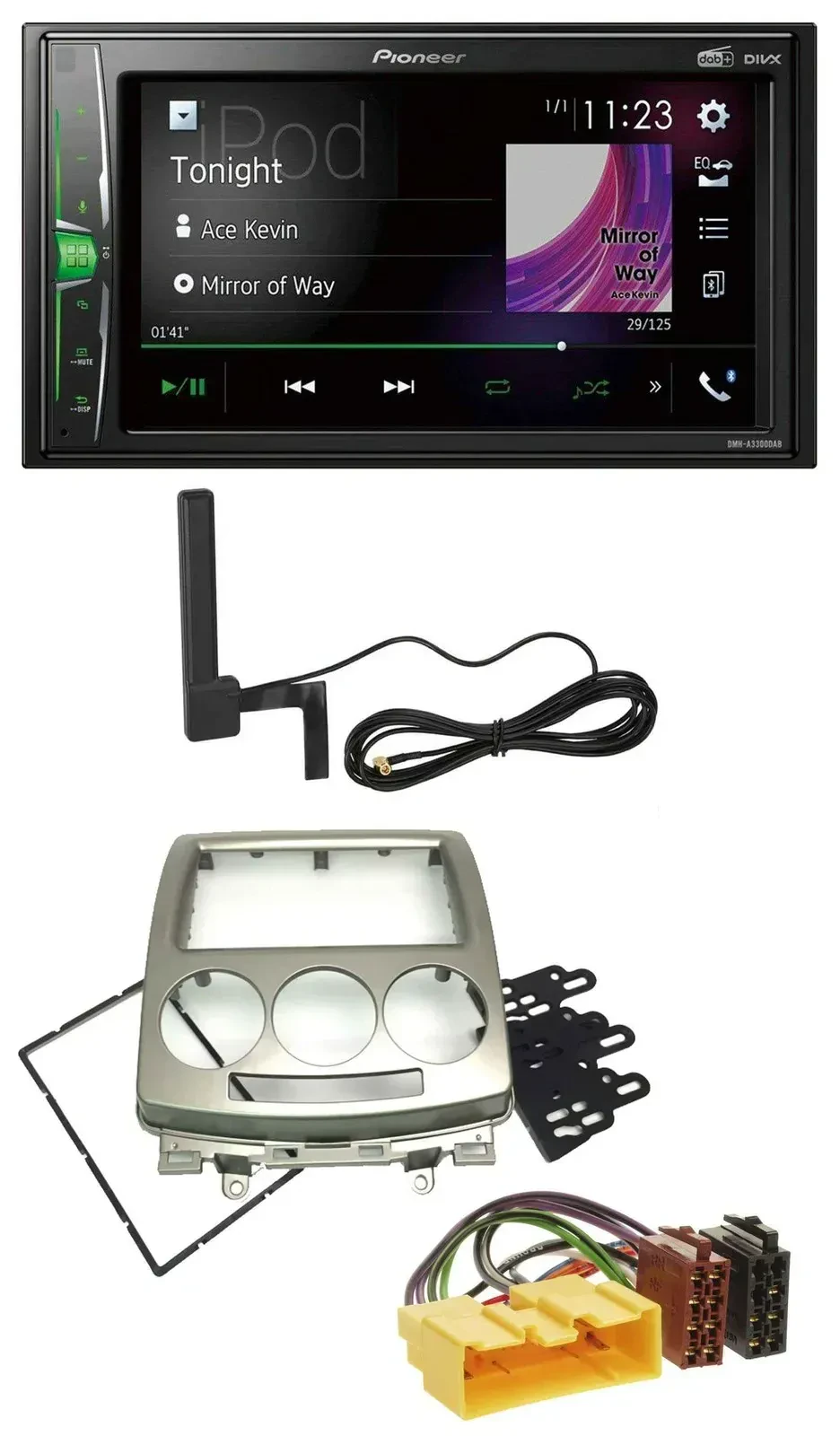 Автомагнитола для Mazda 5 (CR, 2005–2010) Pioneer 2 DIN, Bluetooth, DAB, MP3, AUX