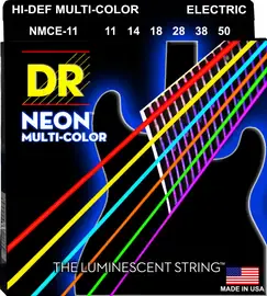Струны для электрогитары DR Strings NMCE-11 Neon Multi-Color 11-50
