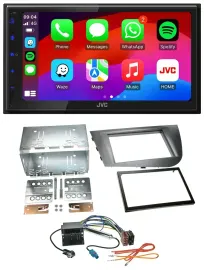 Автомагнитола для Seat Leon (2005–2009) JVC 2DIN Bluetooth DAB USB серебристая