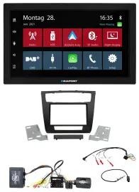 Blaupunkt Lenkrad Bluetooth DAB 2DIN USB Autoradio für BMW 1er Aktiv aut. Klima