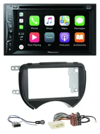 Pioneer MP3 USB DVD Bluetooth DAB 2DIN Autoradio für Nissan Micra 10-13 schwarz