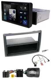 Автомагнитола Pioneer DAB Bluetooth USB для Renault Megane 2007–2008, с поддержкой управления с руля, черная