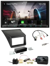 Автомагнитола Kenwood 2DIN, USB, DAB, Bluetooth, поддержка кнопок на руле для Mitsubishi L200 2010–2015