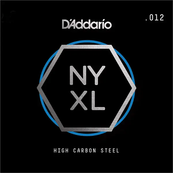 Струна для электрогитары D'Addario NYS012 NYXL Plain Steel Singles, сталь, калибр 12