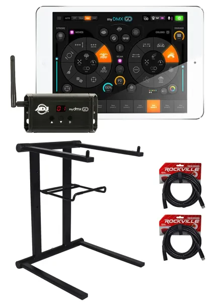 American DJ MYDMX GO Lighting Control App for iPad/Android Tablets+Laptop Stand