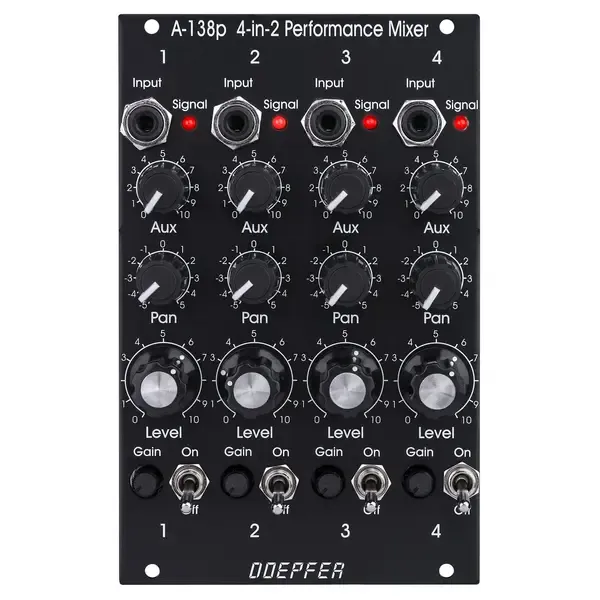 Модульный студийный синтезатор Doepfer A-138pv Performance Mixer Input Vintage Edition