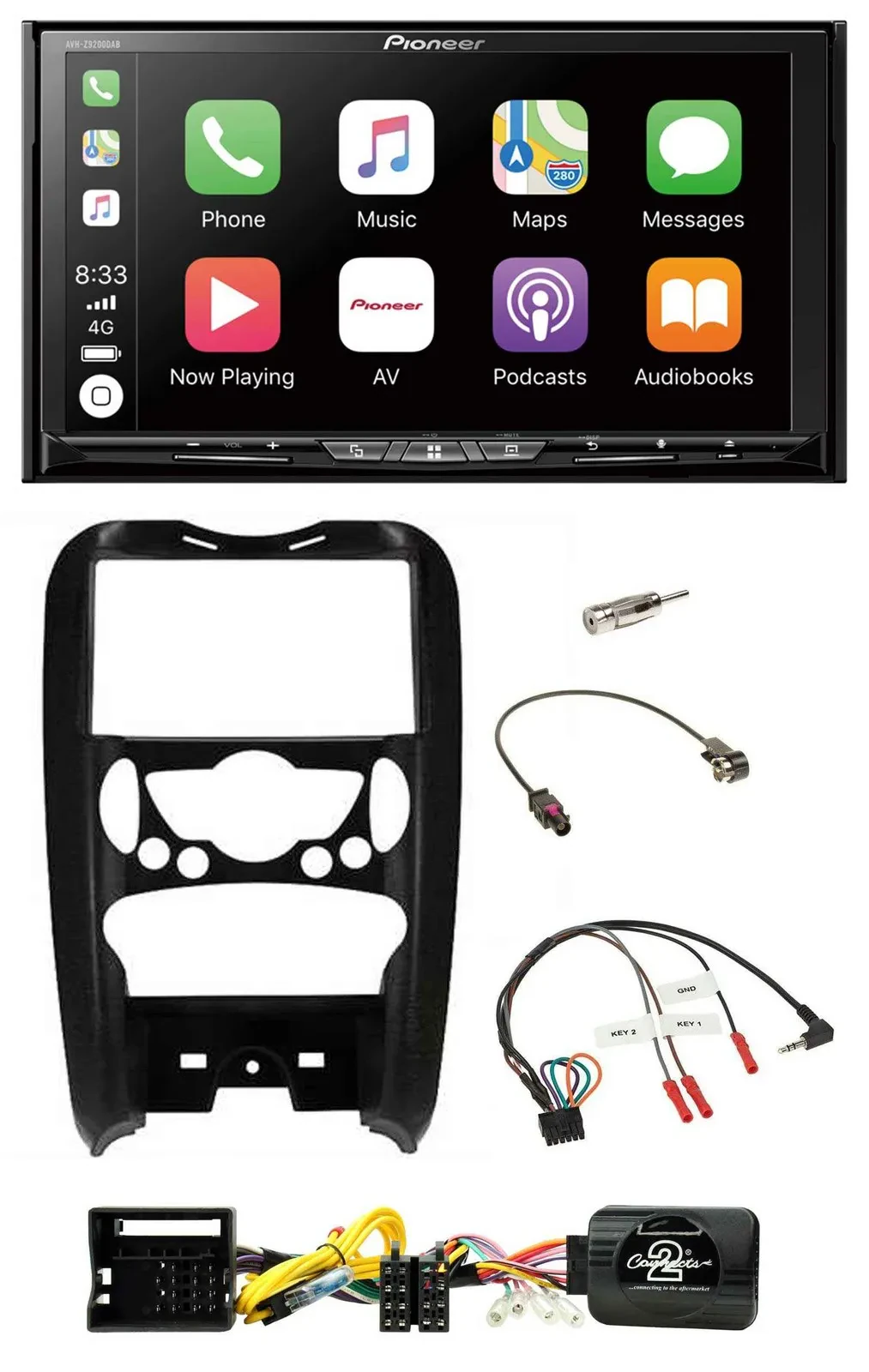 Pioneer 2DIN Lenkrad USB DAB DVD Bluetooth Autoradio für Mini Cooper 2006-2014