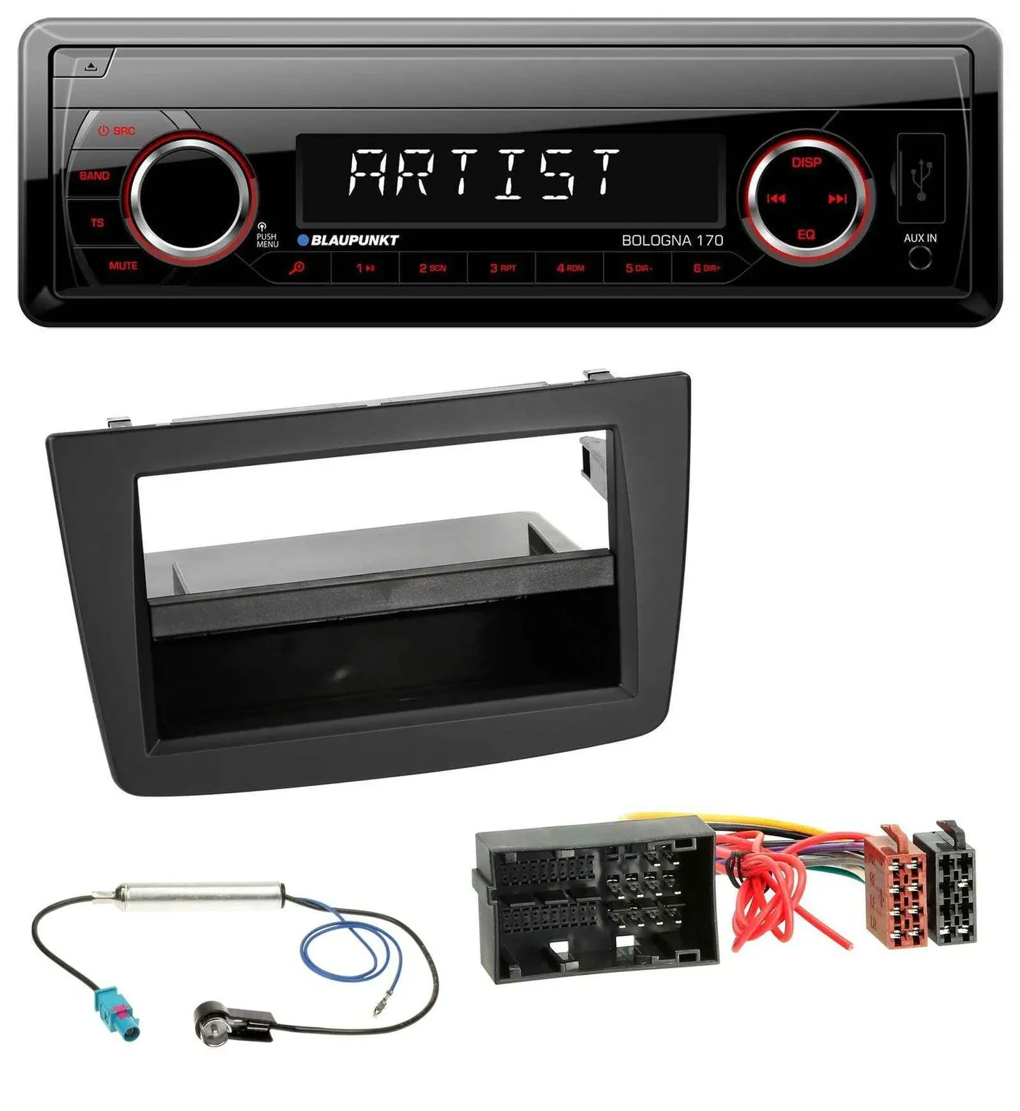 Автомагнитола для Alfa Romeo Mito 955 (с 2014) Blaupunkt 1DIN USB/SD/AUX MP3, черный