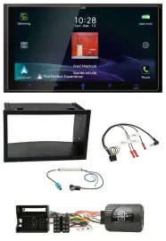 JVC USB Bluetooth 2DIN DAB Lenkrad Autoradio für VW Polo Passat Quadlock